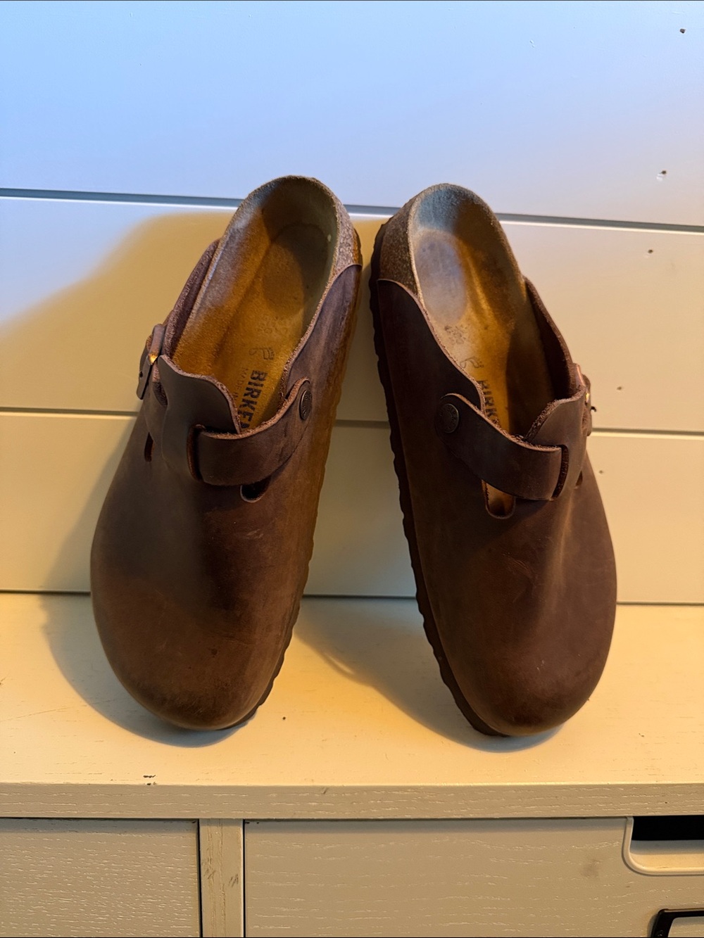 Birkenstock Boston Clog in Dark Brown Leather